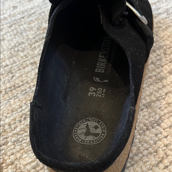 Birkenstock Black Slip-On Loafers with Buckle, size 39 EU, oiled leather - Picture 2 of 5